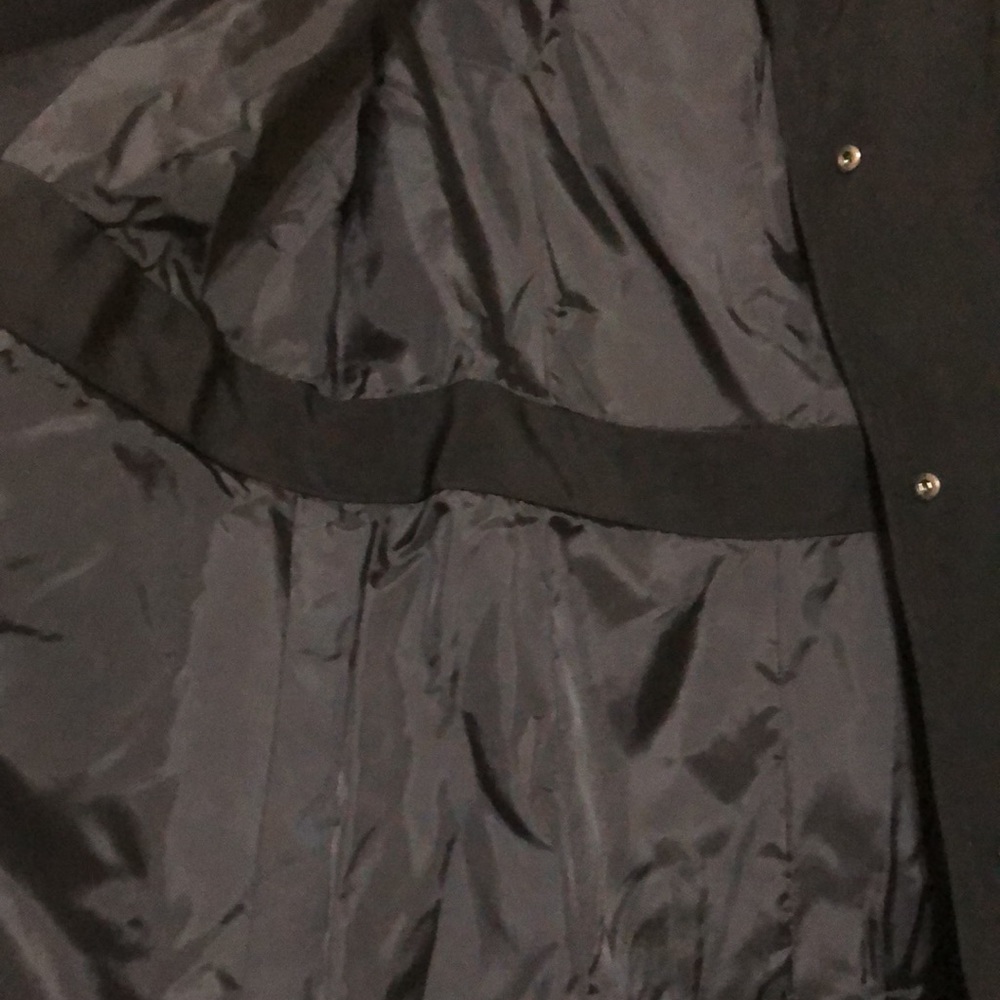 NWOT Ann Klein Black Trench Coat Rain Coat - Picture 5 of 5